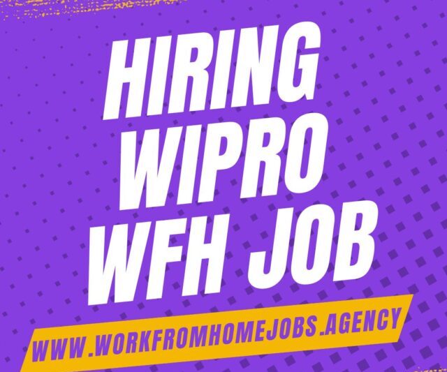 Wipro Hiring Alert: Work From Home Jobs for Freshers